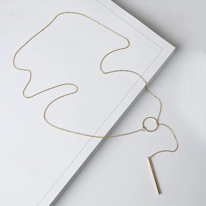 Minimalist Round Pendant Necklace